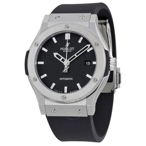 hublot classic fusion 42 mm 542.nx.1170.rx|Hublot Classic Fusion Titanium Black Dial Rubber Watch.